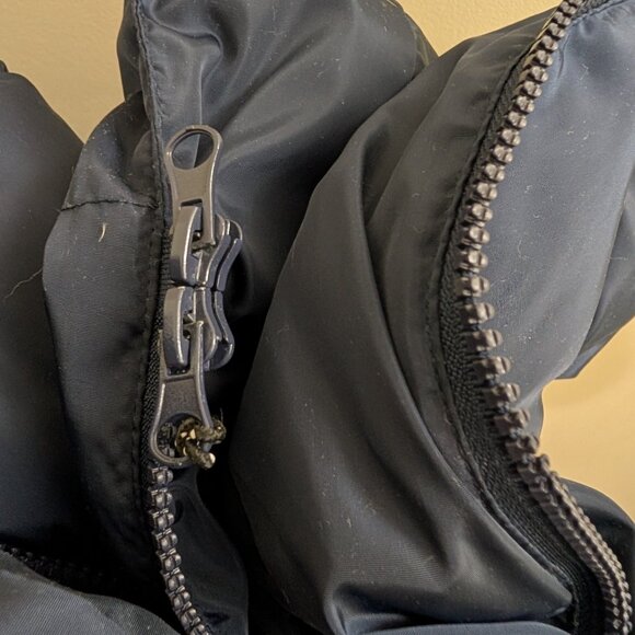 Puffy Down Parka, Navy Blue, Vintage - Picture 6 of 13